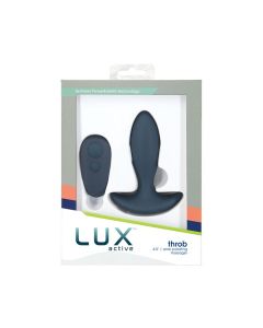 Lux Active Throb Anal Pulsating Massager w/Remote - Dark Blue