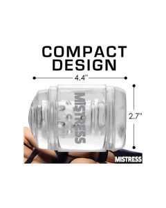Curve Toys Mistress Double Shot Ass & Mouth Mini Masturbator  - Clear