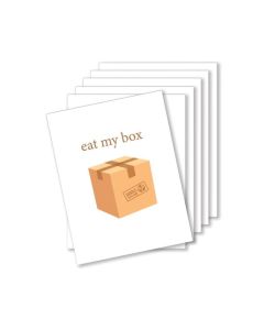 Eat My Box Naughty Greeting Card - Pack Of 6
