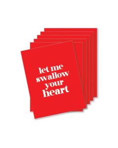 Swallow Your Heart Naughty Greeting Card - Pack Of 6