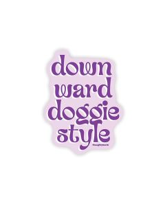Downward Doggie Naughty Sticker - Pack of 3