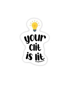 Lit Clit Naughty Sticker - Pack of 3