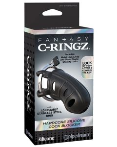 Fantasy C-Ringz Hardcore Silicone Cock Blocker - Black