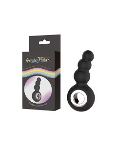 Gender Fluid Quiver Anal Ring Bead Vibe - Black