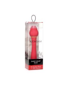 Inmi Bloomgasm Sweet Heart Rose 5X Suction & 10X Vibrator - Red